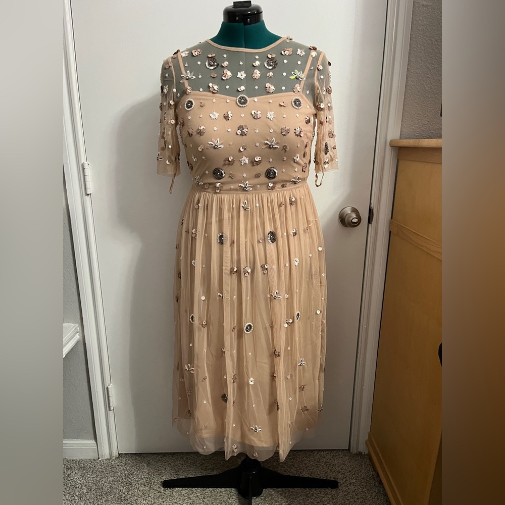 Gianni Bini Beaded Tulle Dress